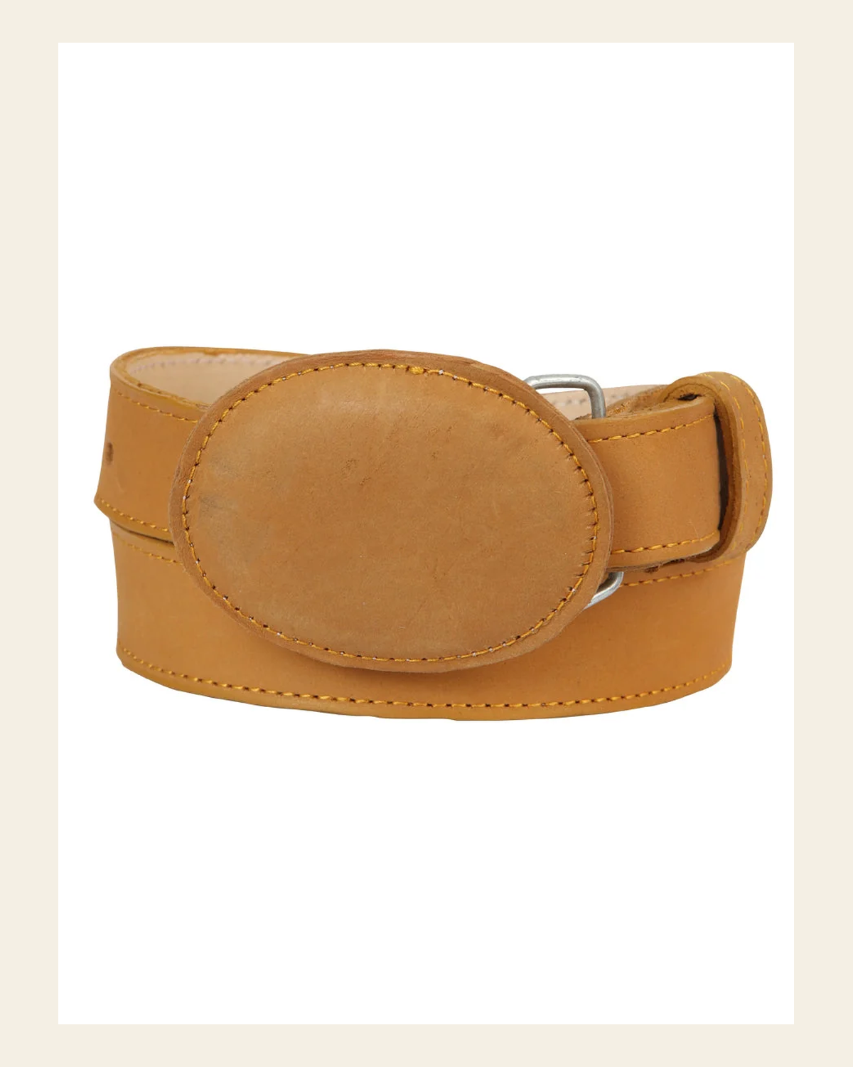 Kids Western Belt - El General Nobuck Honey 45444 on a warm cream background
