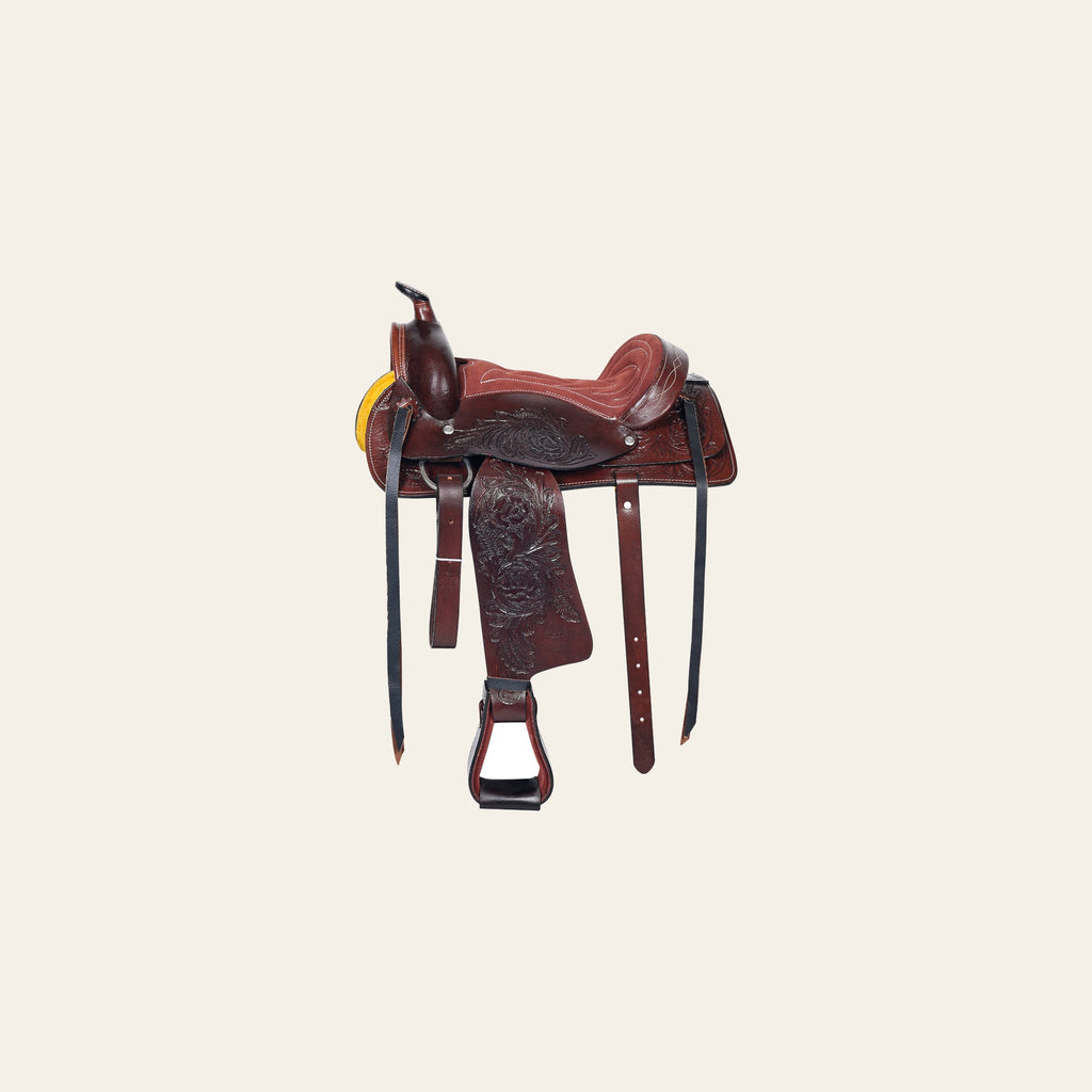 Kids Youth Children Miniature Pony Saddle Leather Pleasure Western Comfytack