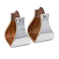 Hilason Premium Western Wooden Stirrups with Polished Metal Frame – Durable & Stylish Riding Tack