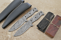 Skinner Blank blades +2Leather sheaths + two handle materials scales