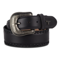1.5 Woven Laced Belt with Single Buckle - Jet Black
