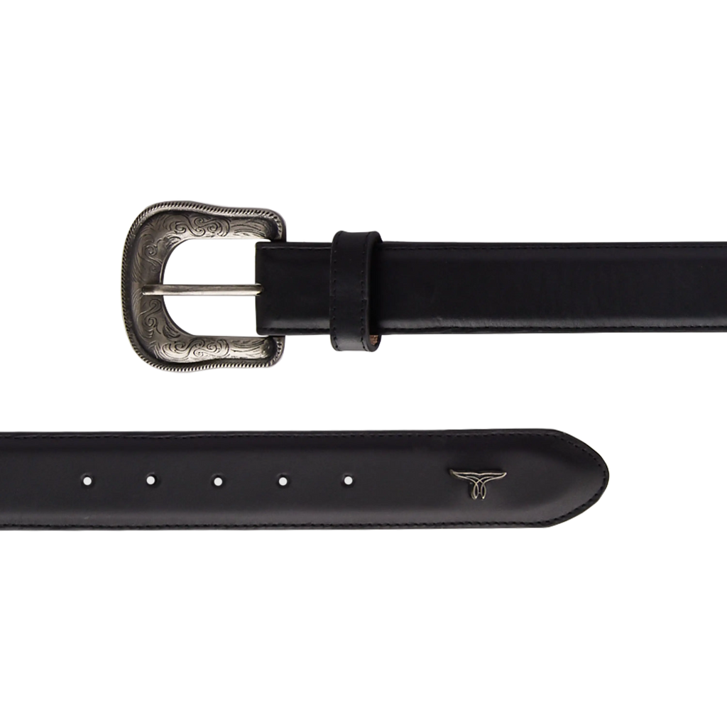 1.5 Woven Laced Belt with Single Buckle - Jet Black