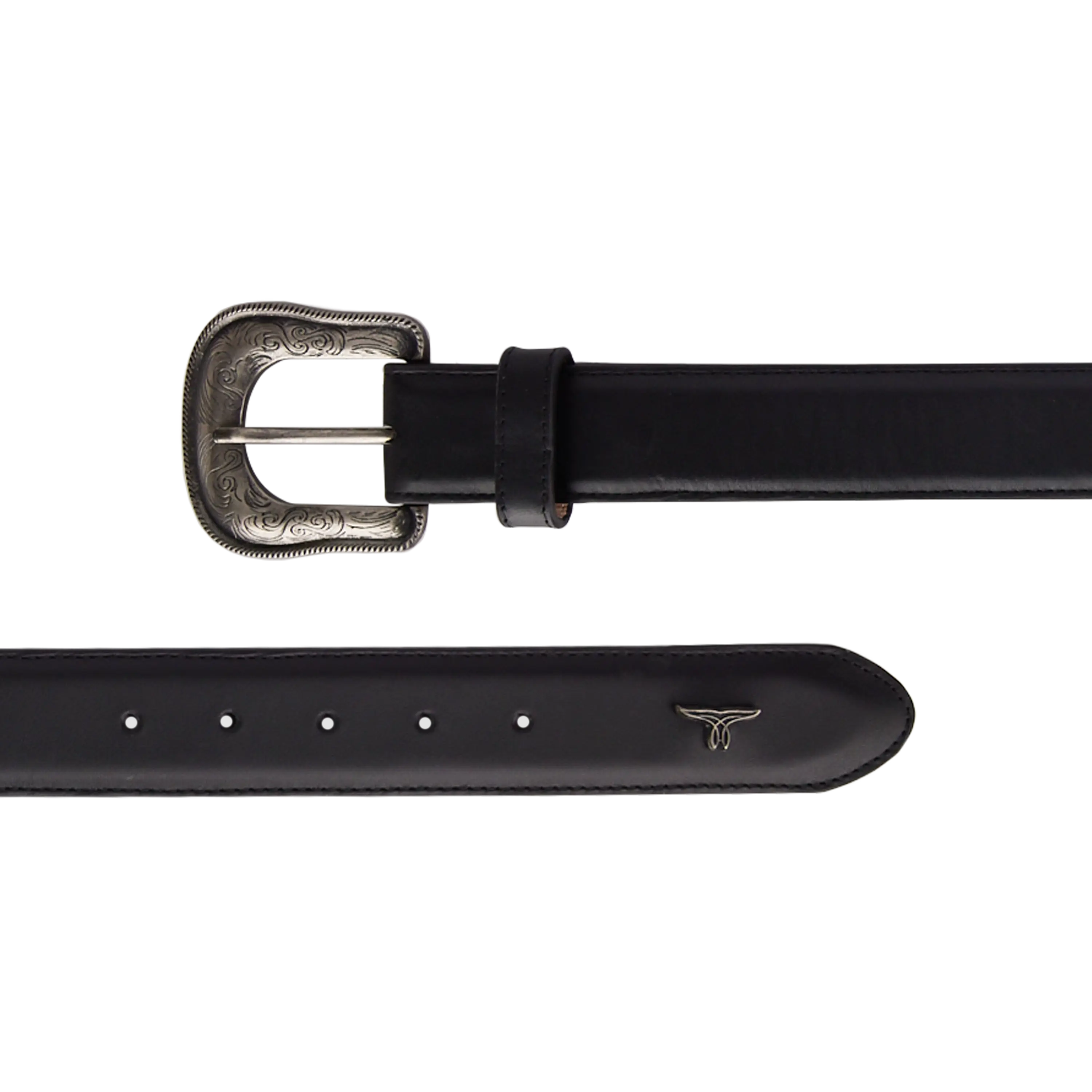 1.5 Woven Laced Belt with Single Buckle - Jet Black