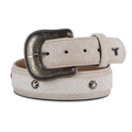 1.5 Overlay Showdown Belt with Conchos and Single Buckle - Ceramic Crackle