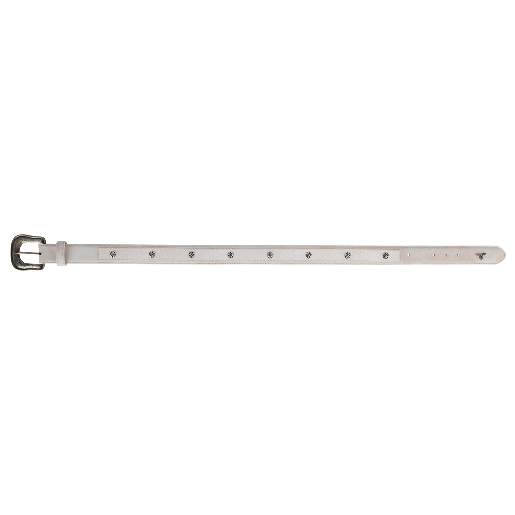 1.5 Overlay Showdown Belt with Conchos and Single Buckle - Ceramic Crackle