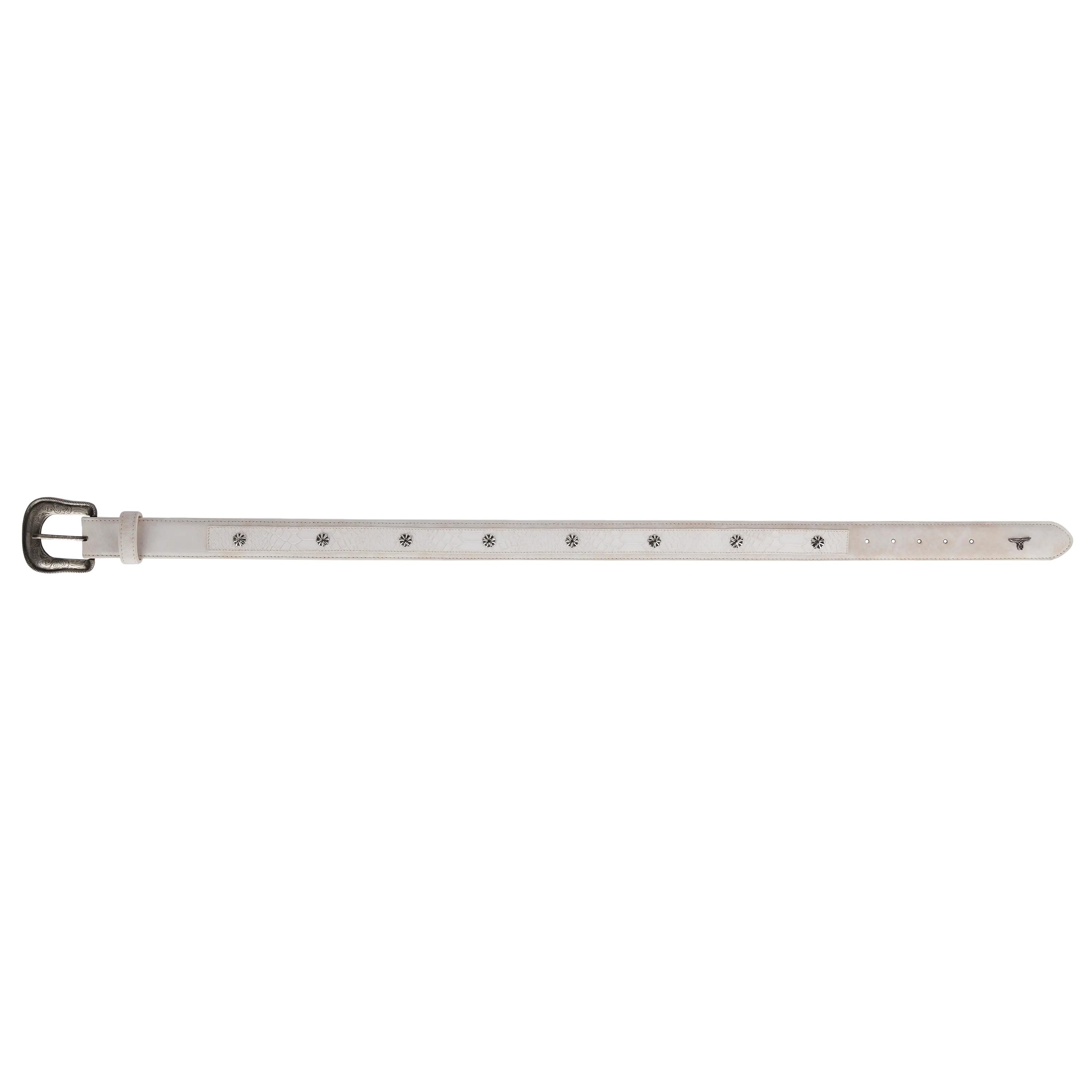 1.5 Overlay Showdown Belt with Conchos and Single Buckle - Ceramic Crackle