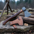 Damascus Skeggox Bearded Viking Axe with Hardwood Handle