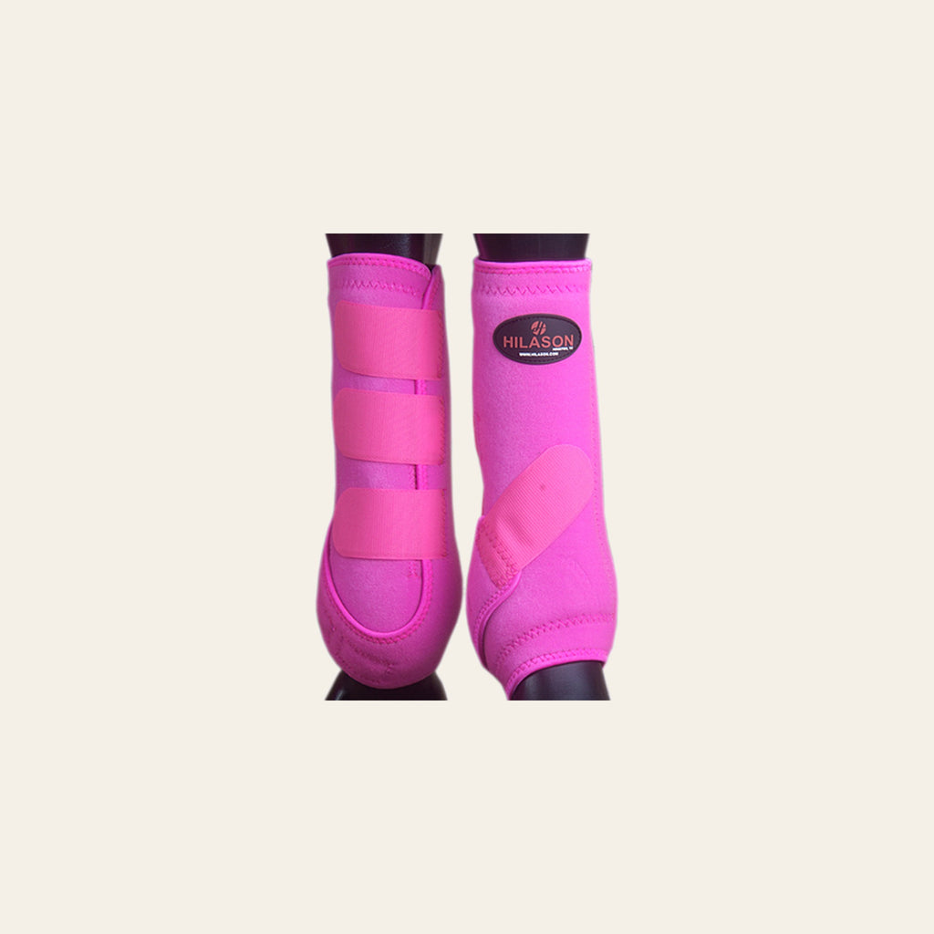 Pink Large HILASON Horse Medicine Sports Boots Rear Hind Leg