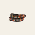Nocona Womens Aztec Beads Laced Southwestern Leather Belt
