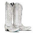 Matte White Celestial Western Boot
