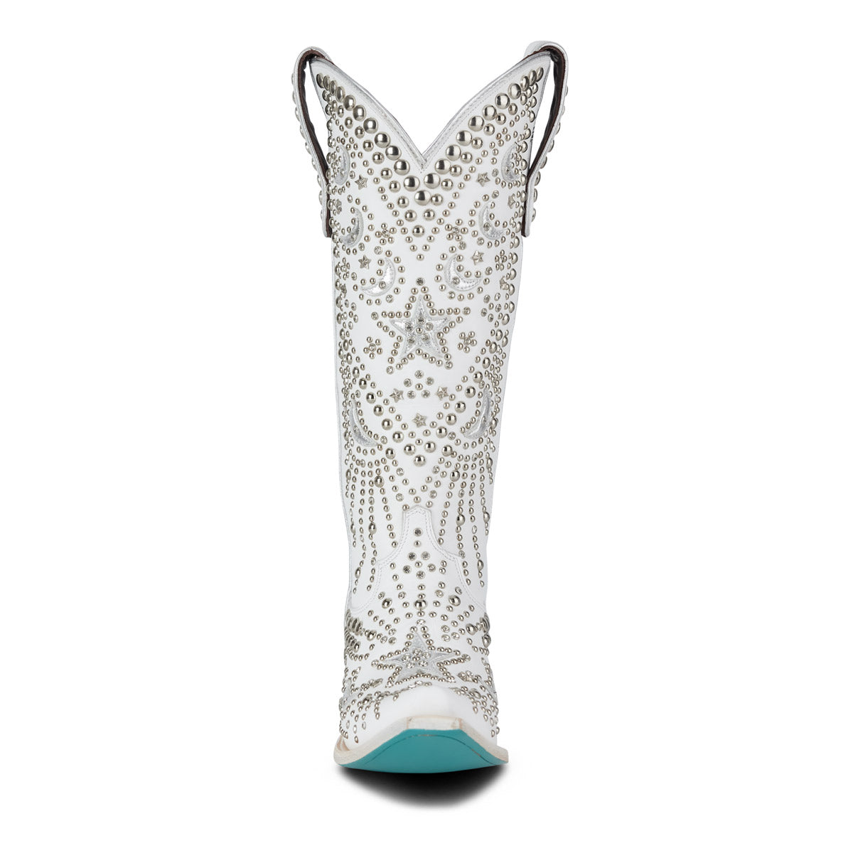 Matte White Celestial Western Boot