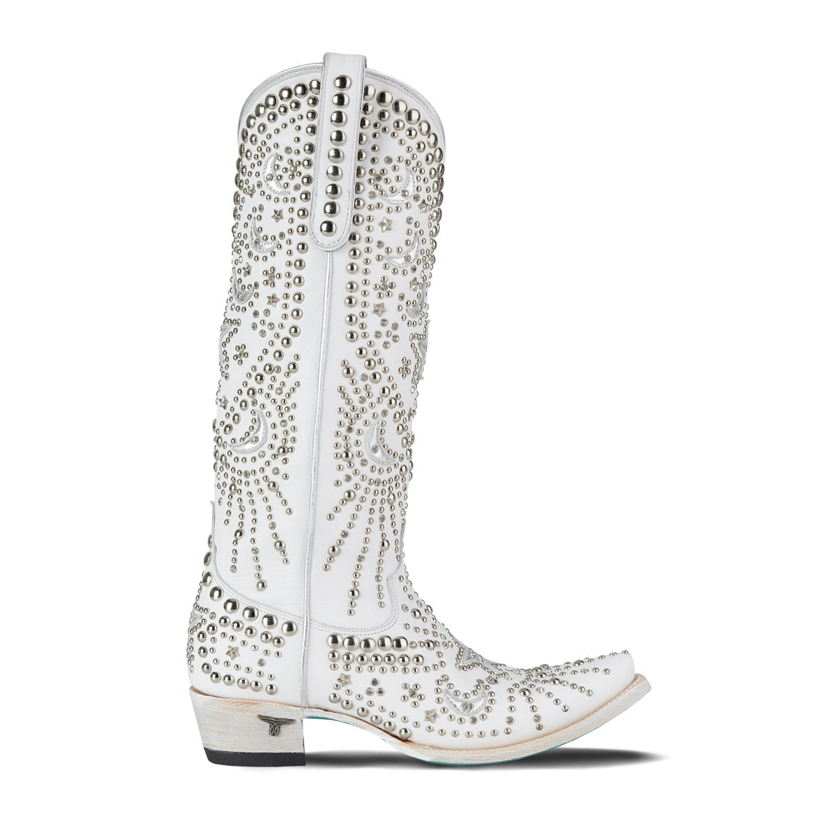 Matte White Celestial Western Boot