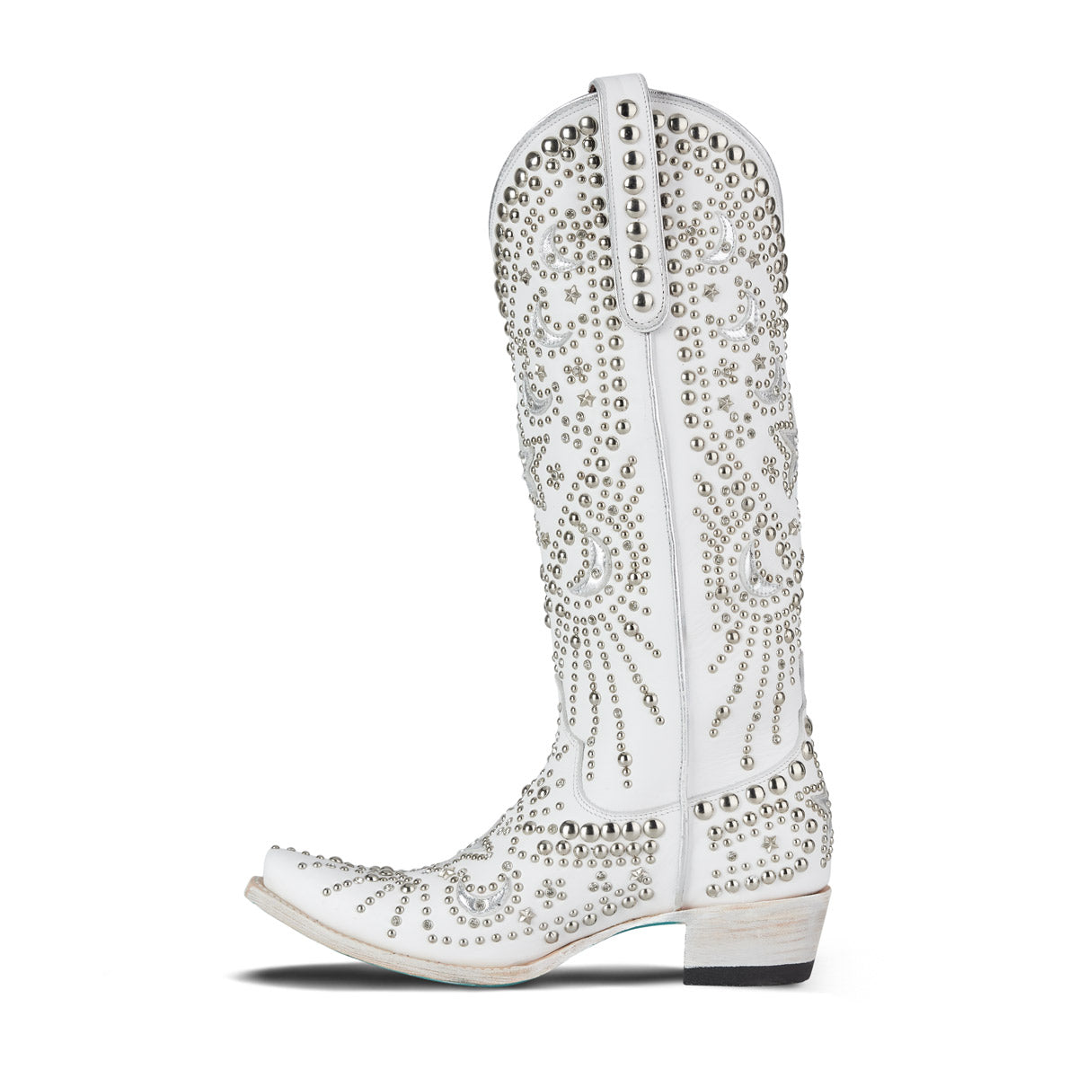 Matte White Celestial Western Boot