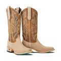 Classic Square Boot - Latte Suede and Burnt Caramel