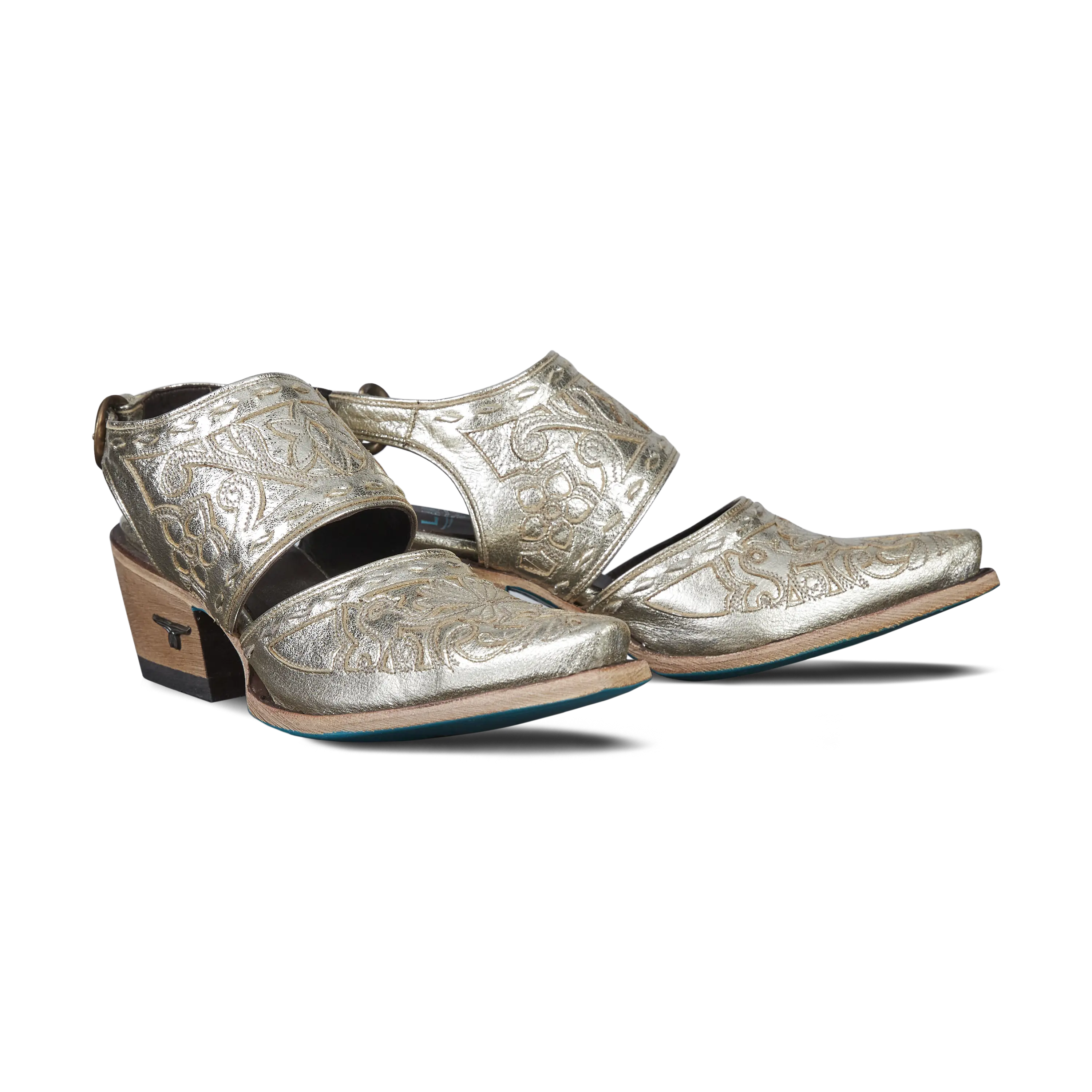 Robin Slingback Mule - Champagne Metallic