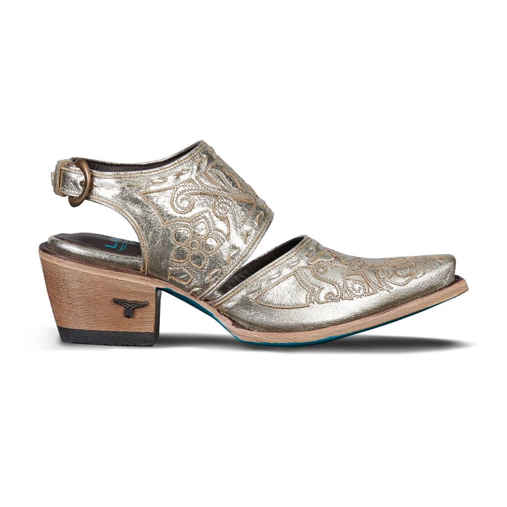 Robin Slingback Mule - Champagne Metallic