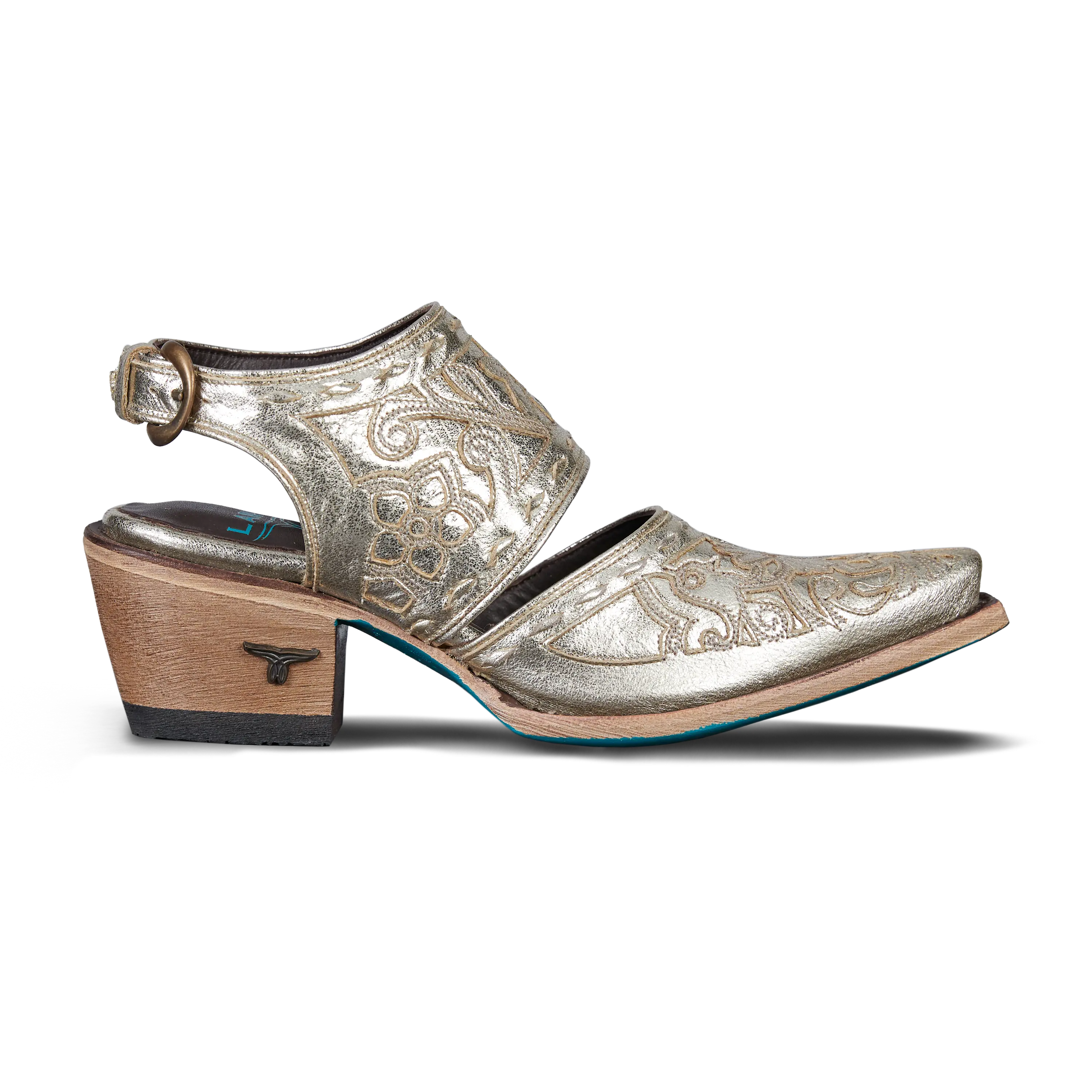 Robin Slingback Mule - Champagne Metallic