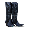 Tessa Knee High - Navy Suede