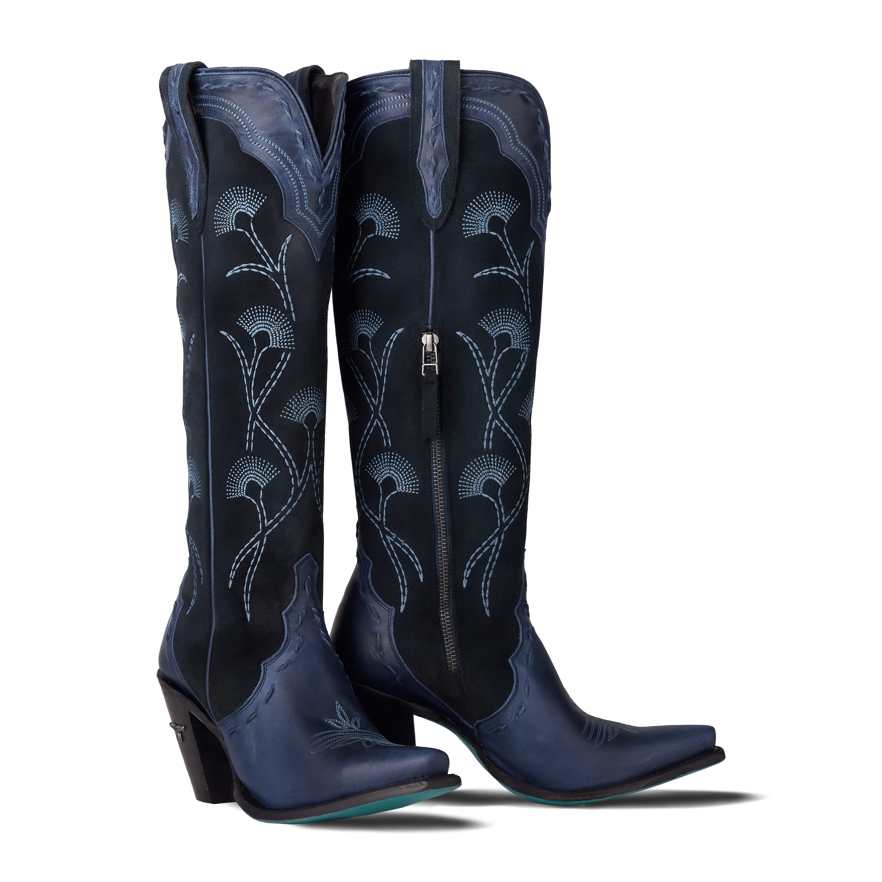 Tessa Knee High - Navy Suede