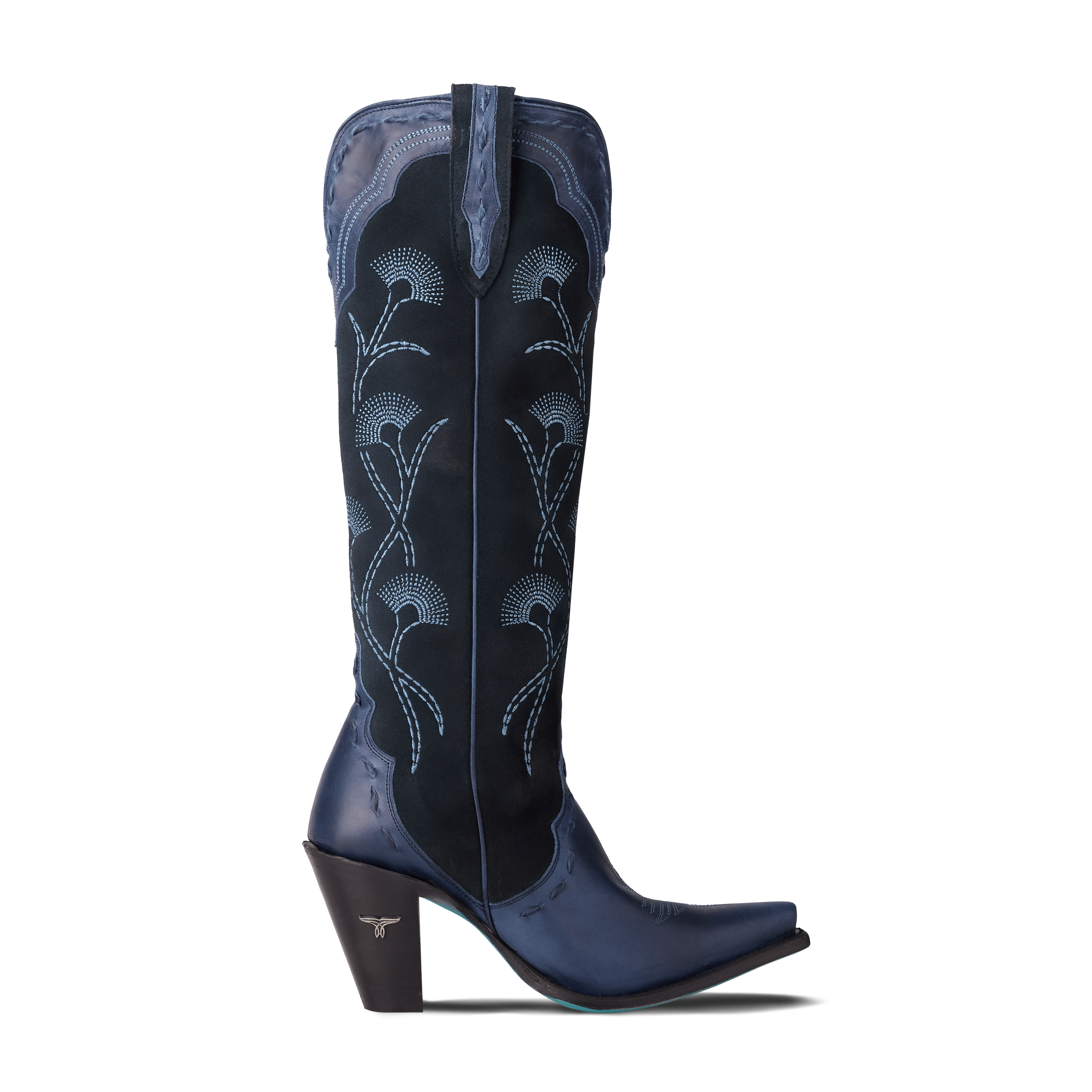 Tessa Knee High - Navy Suede