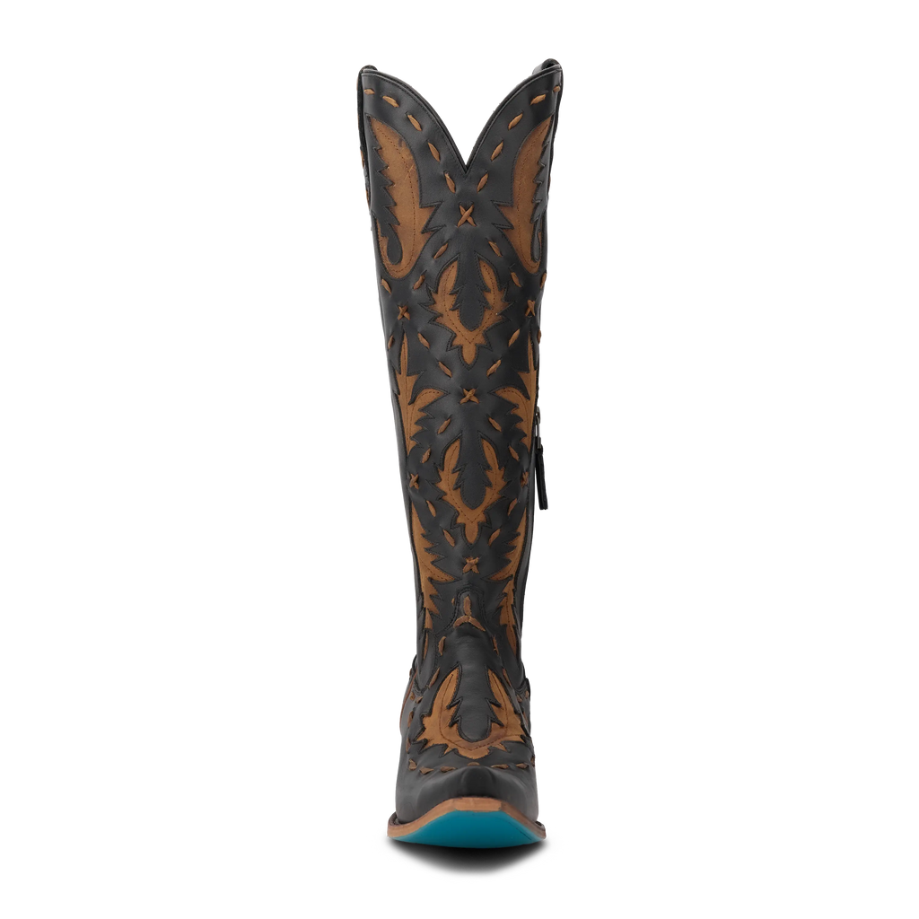 Reverie Knee High Corset - Jet Black and Burnt Caramel