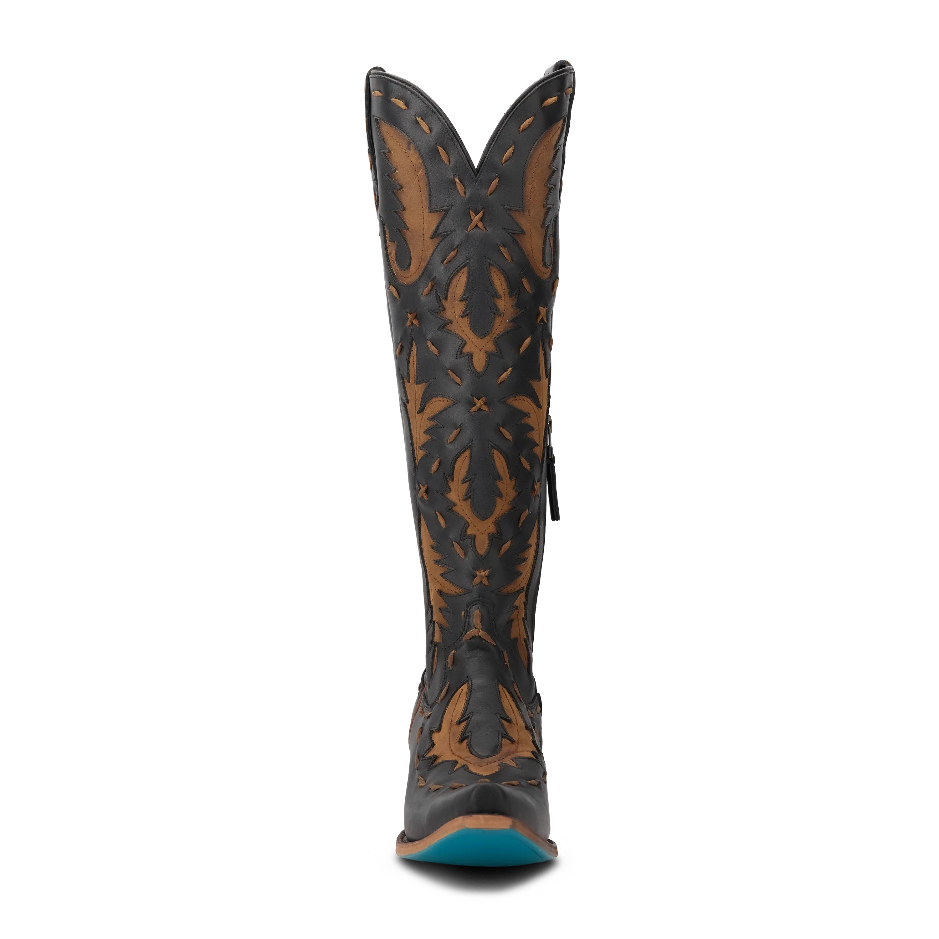 Reverie Knee High Corset - Jet Black and Burnt Caramel