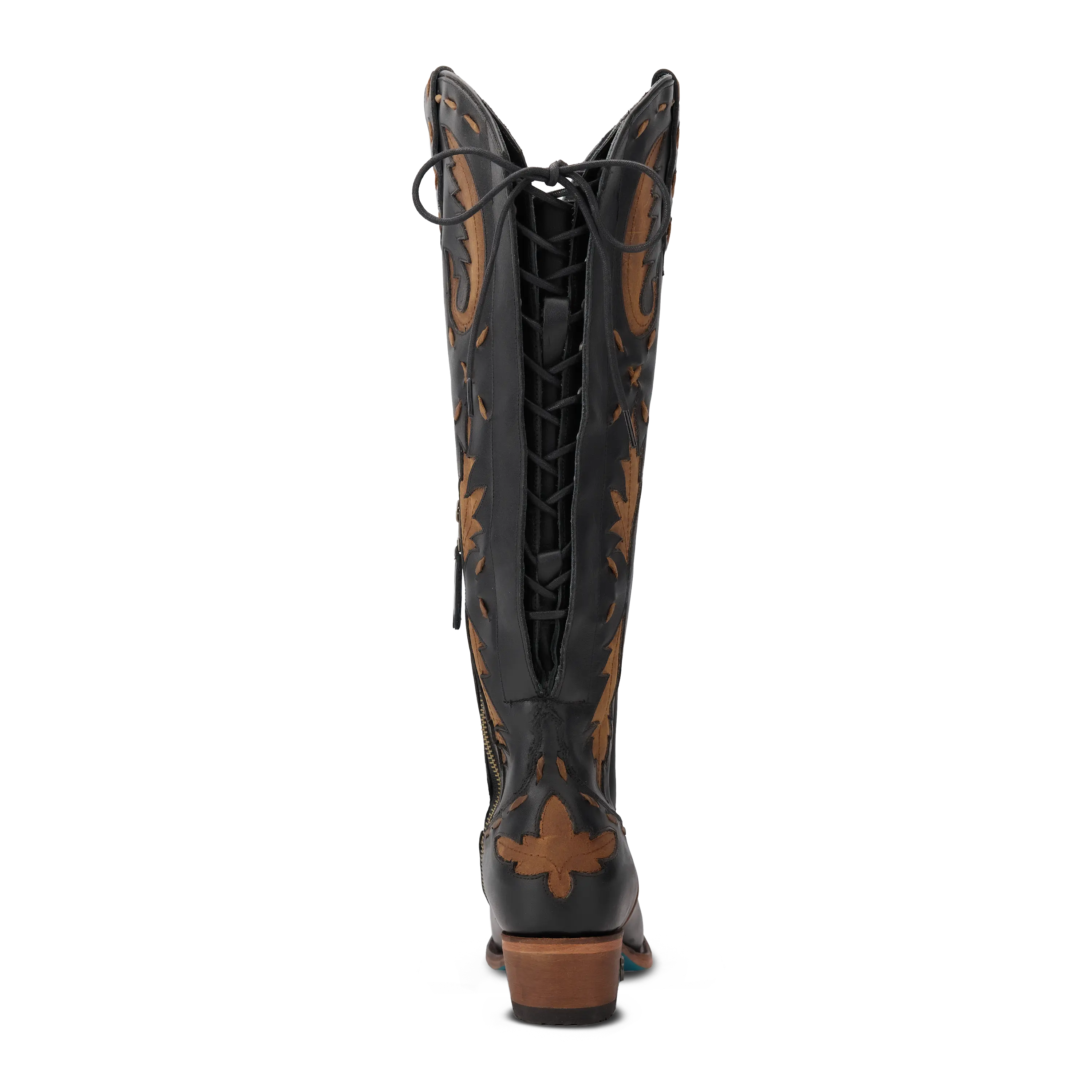 Reverie Knee High Corset - Jet Black and Burnt Caramel