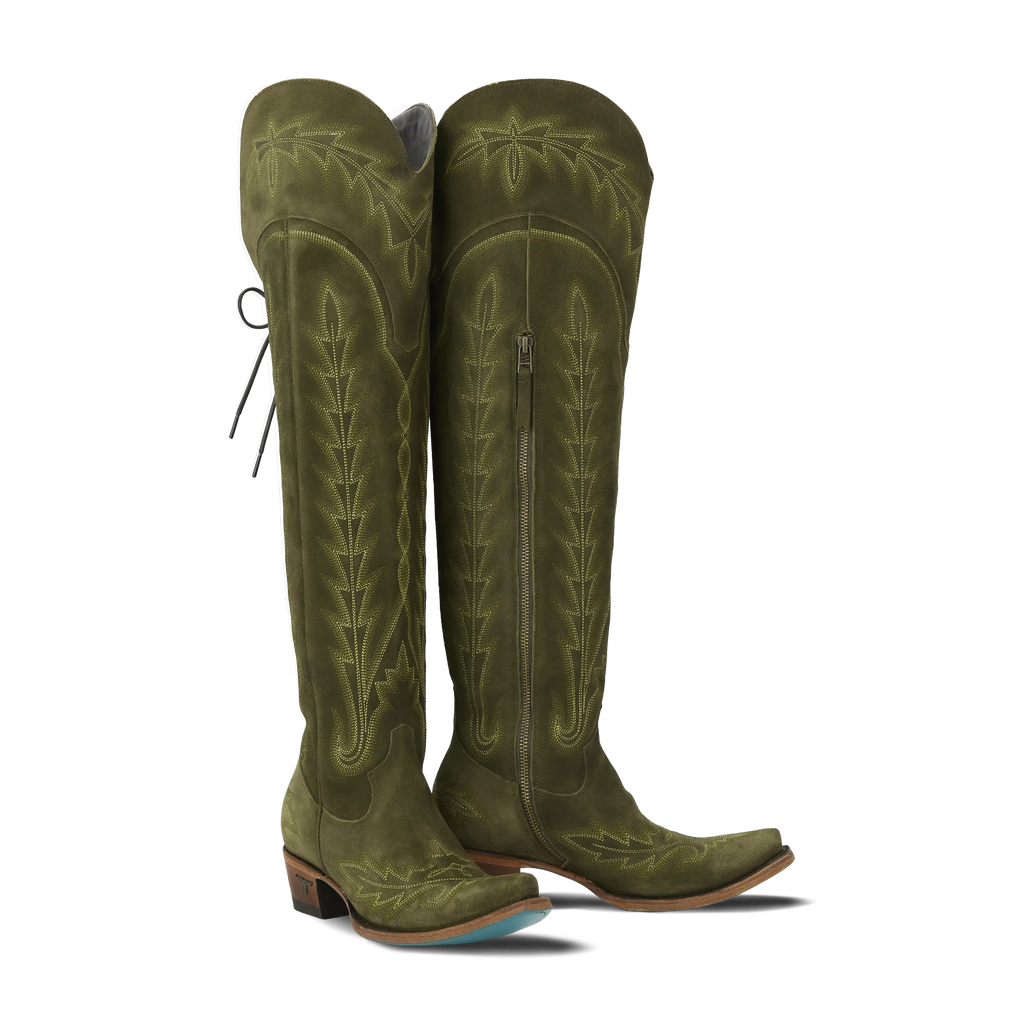 Lexington OTK Corset - Olive Suede **Final Sale**