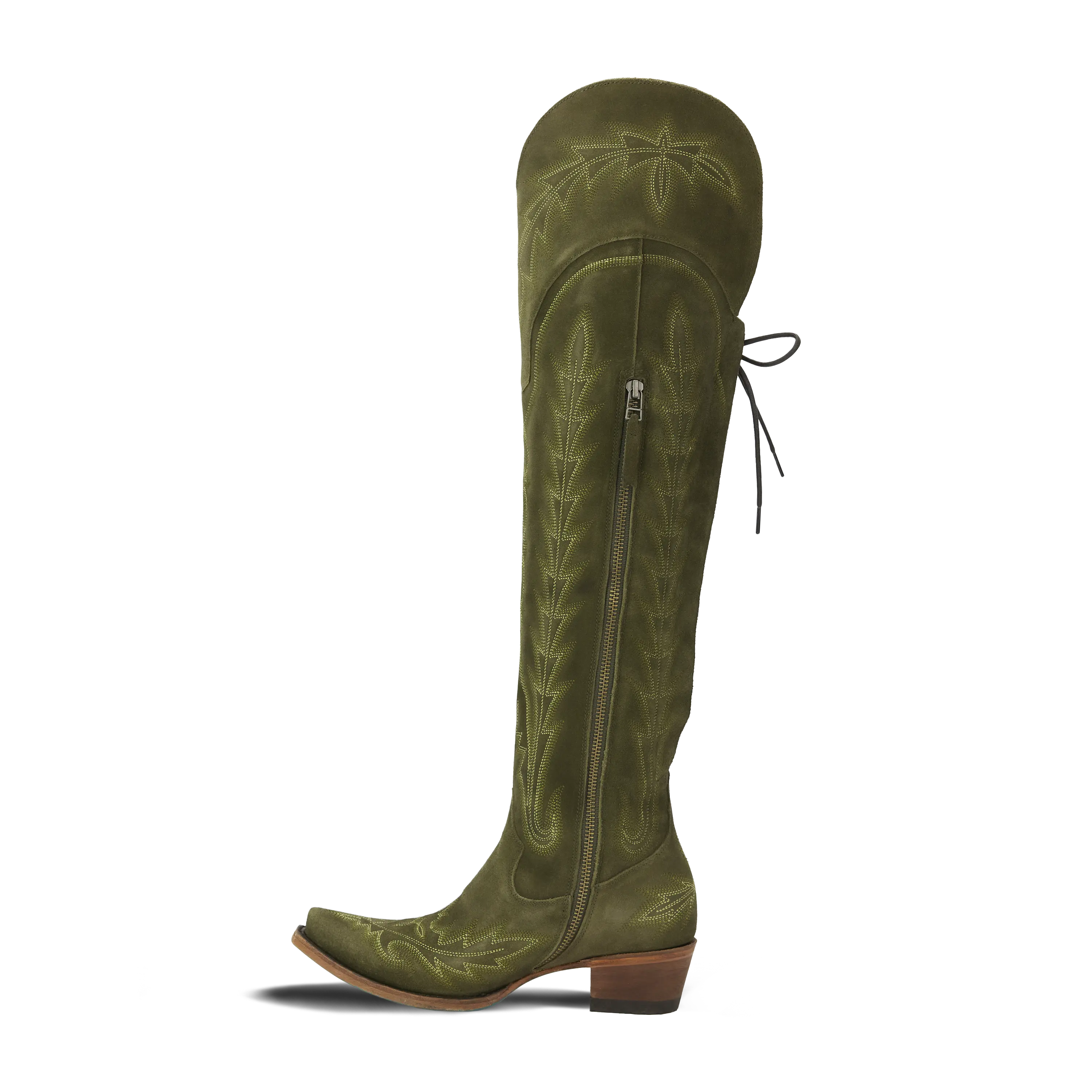 Lexington OTK Corset - Olive Suede **Final Sale**