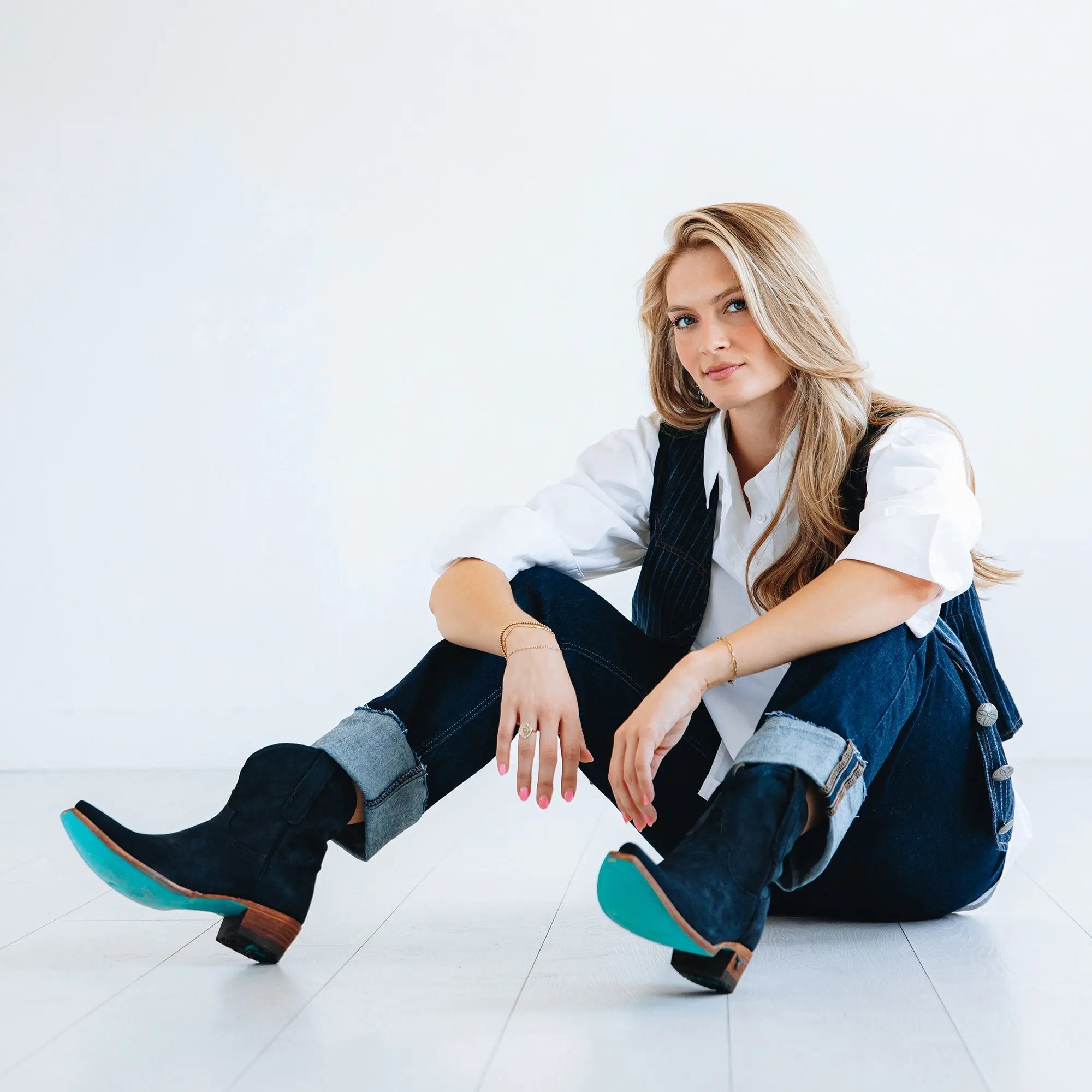 Emma Jane Bootie - Navy Suede