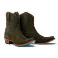 Emma Jane Bootie - Olive Suede