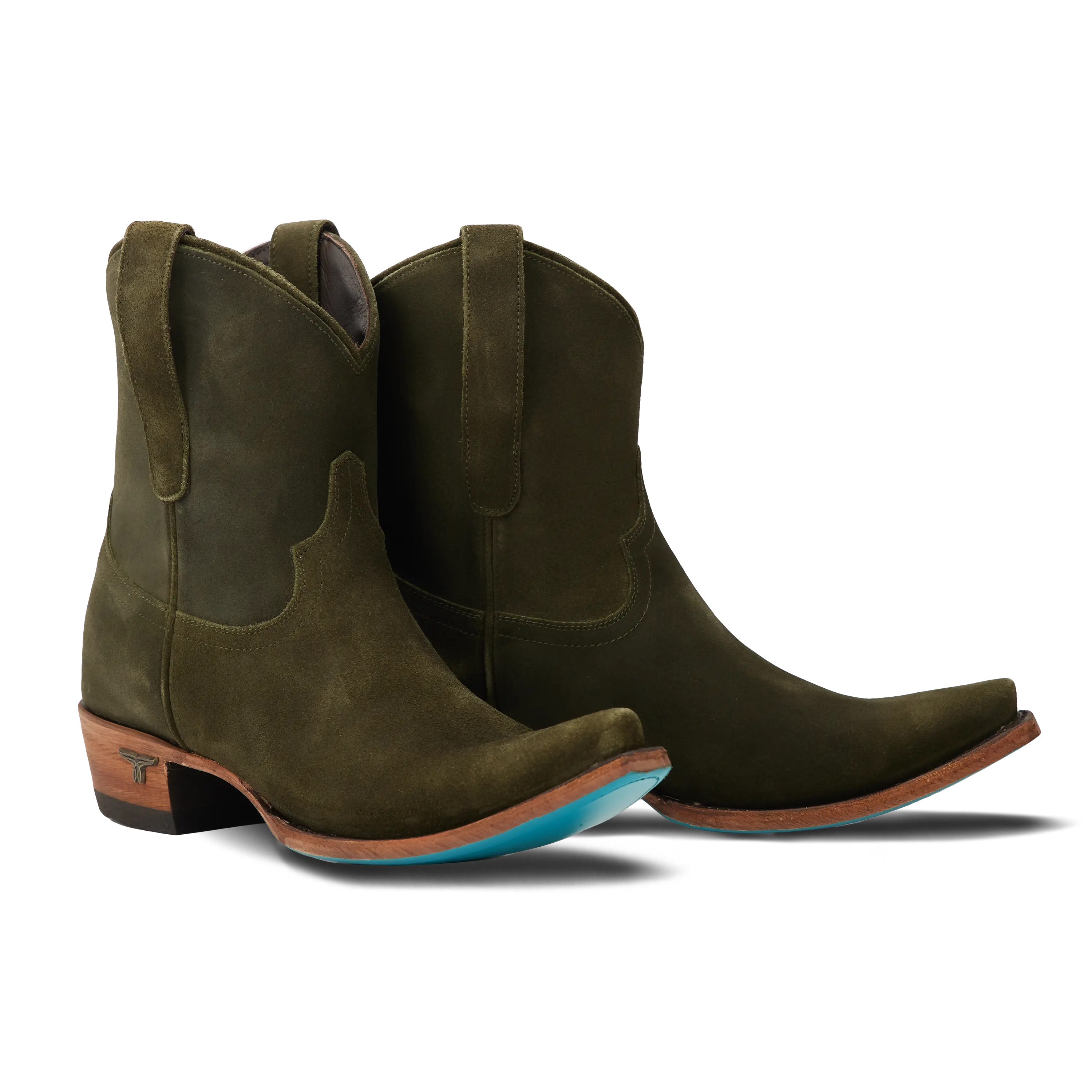 Emma Jane Bootie - Olive Suede