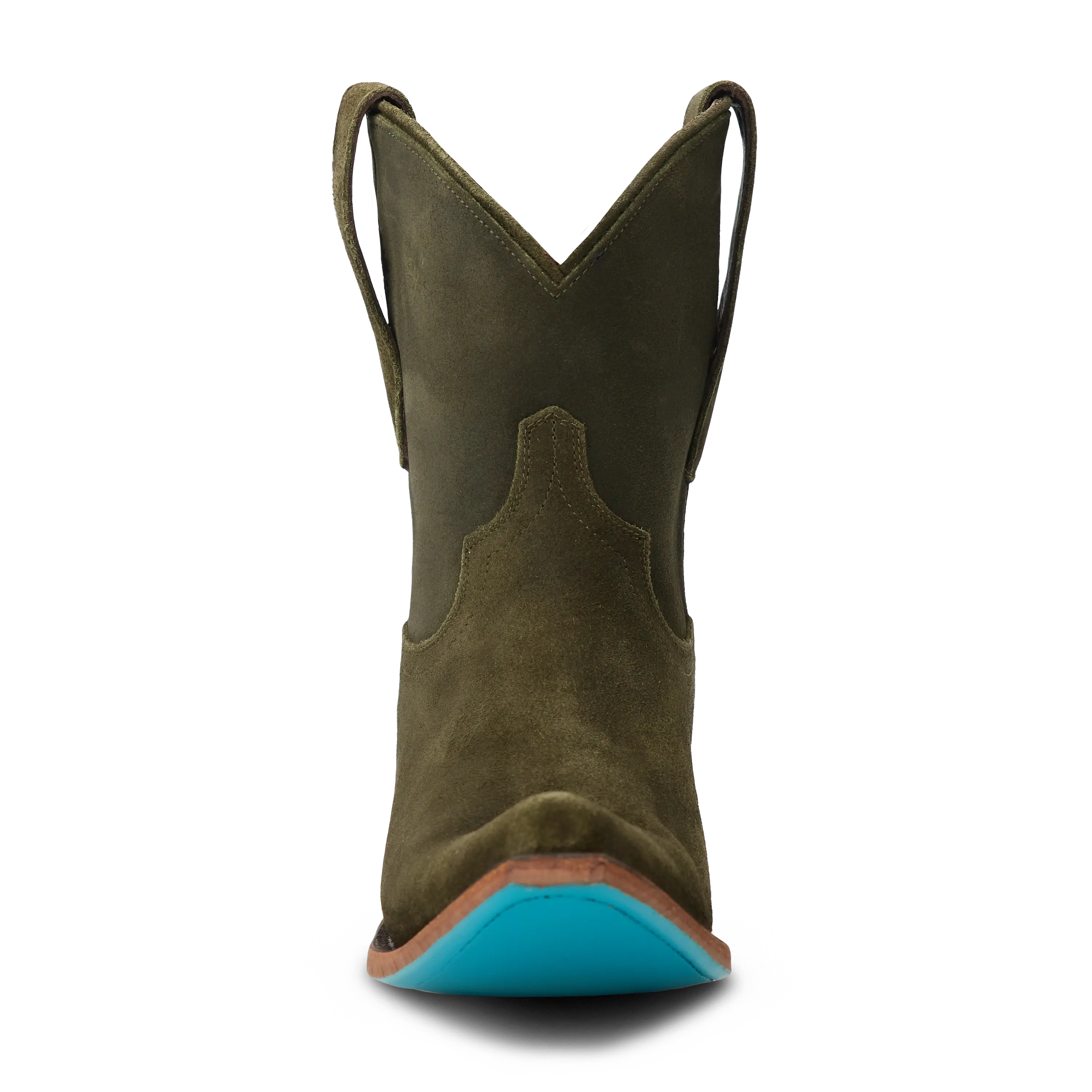 Emma Jane Bootie - Olive Suede