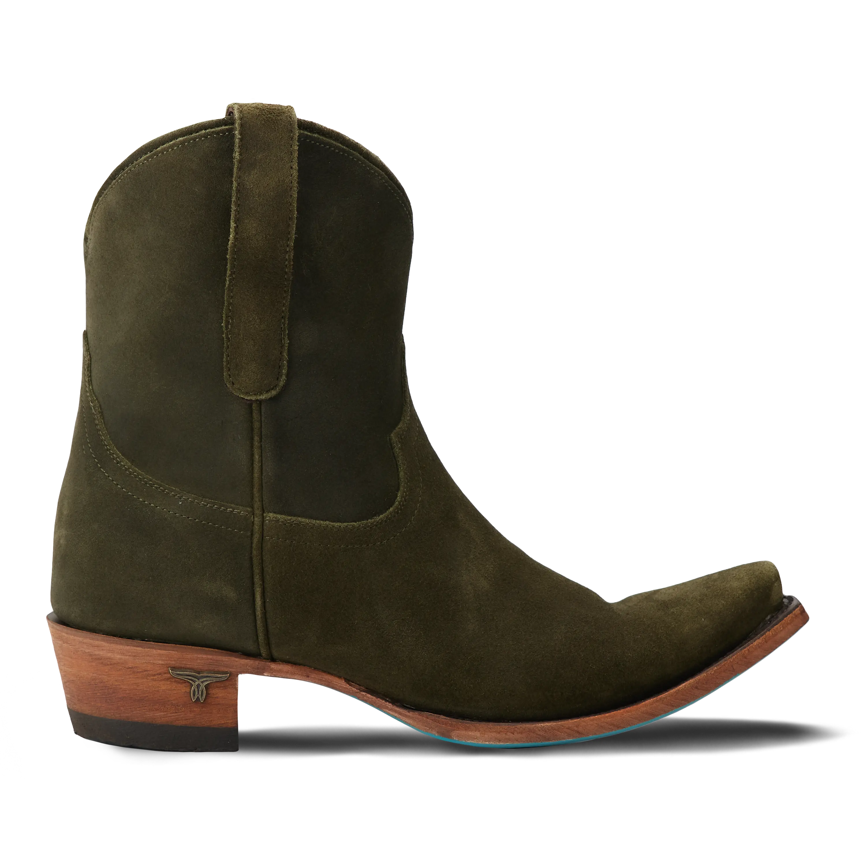 Emma Jane Bootie - Olive Suede
