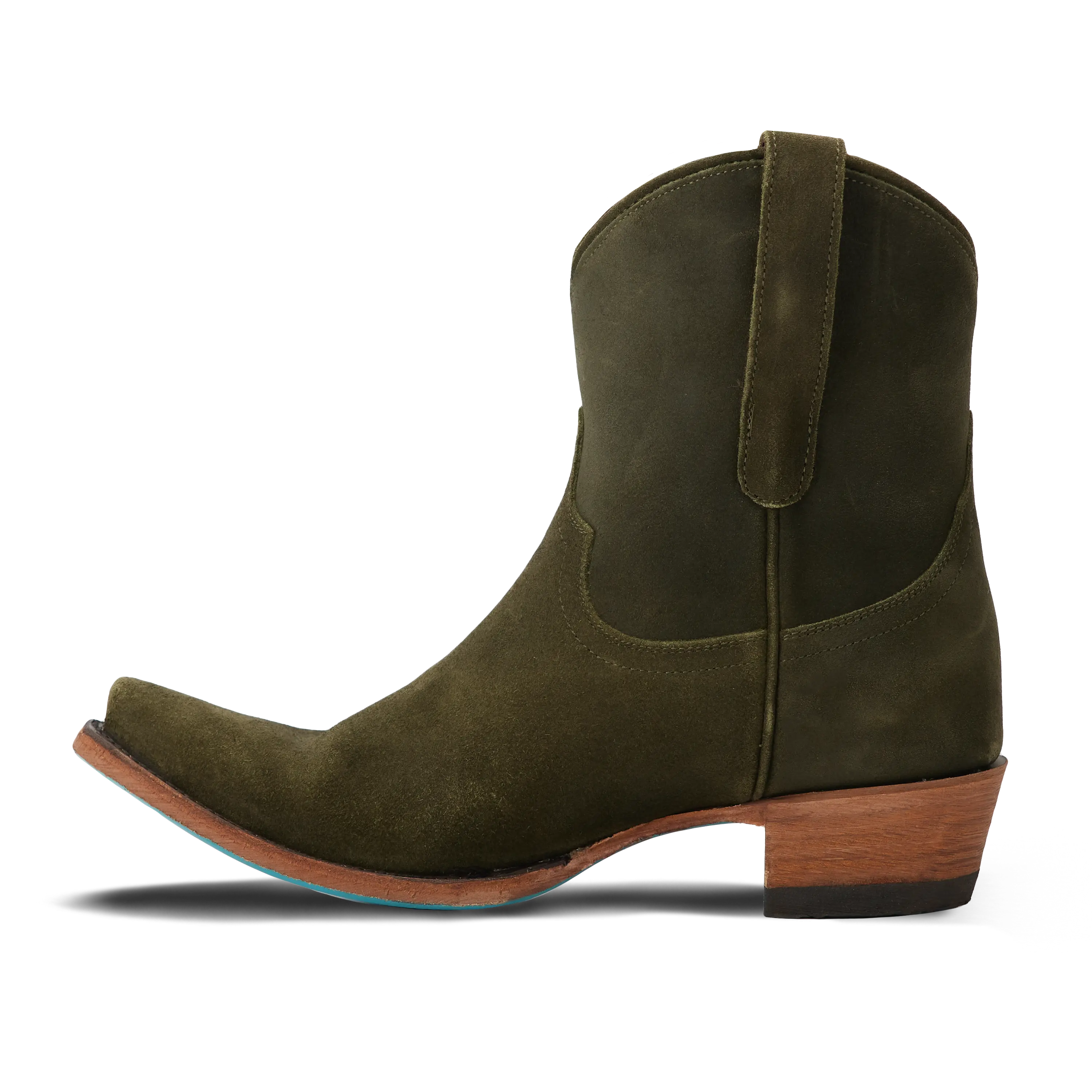 Emma Jane Bootie - Olive Suede