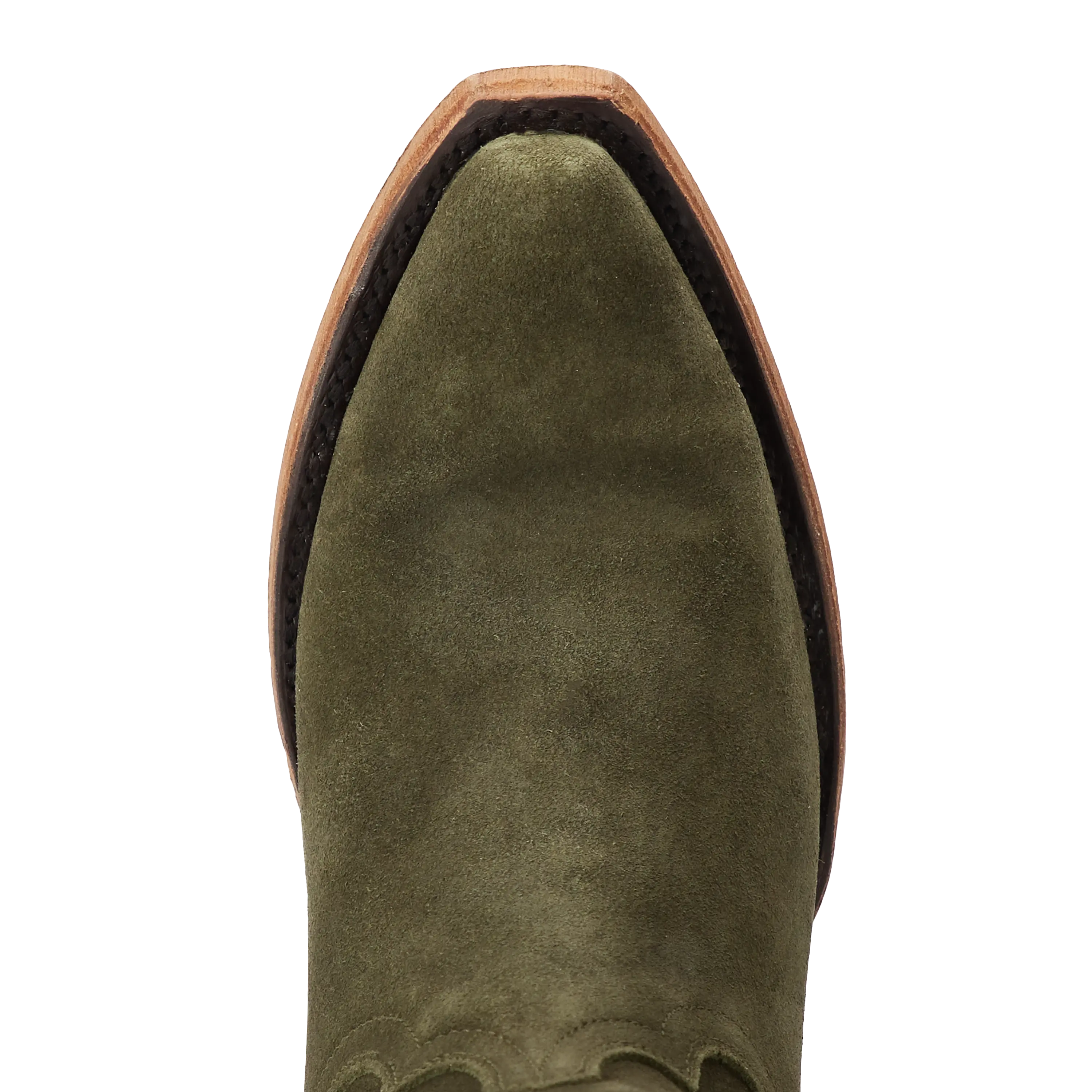 Emma Jane Bootie - Olive Suede