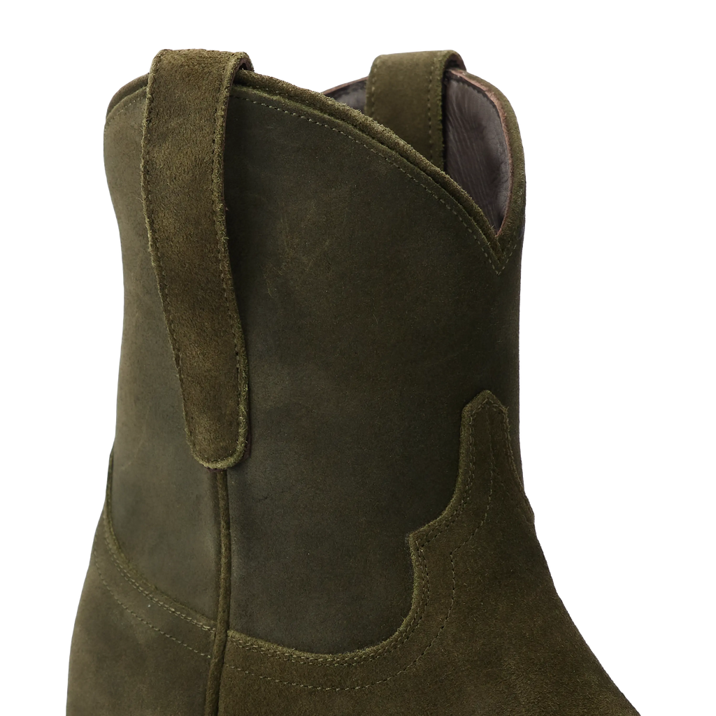 Emma Jane Bootie - Olive Suede