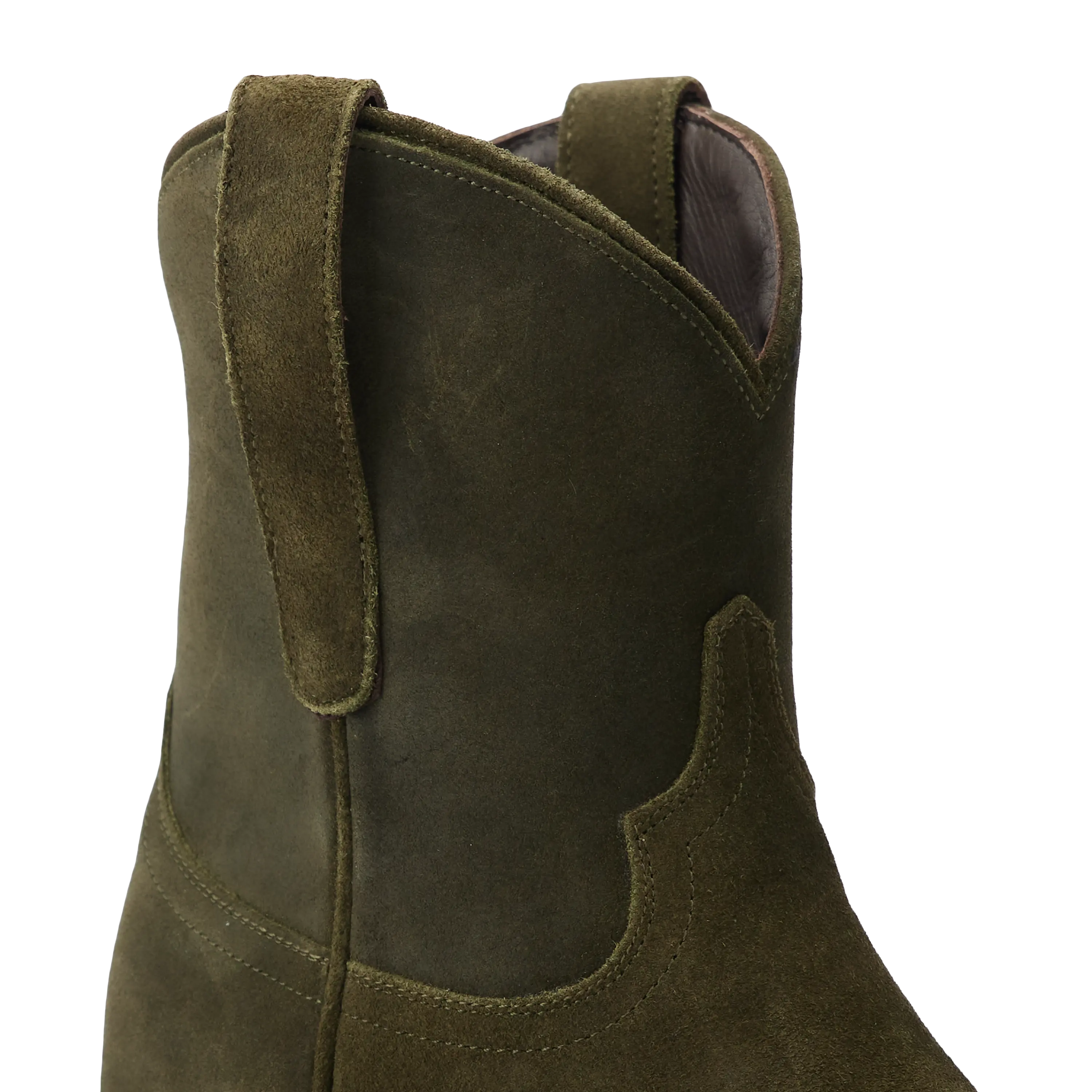 Emma Jane Bootie - Olive Suede