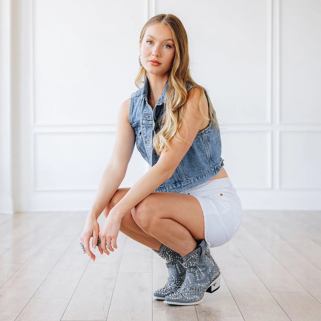 Dolly Bootie - Washed Denim