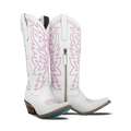 Smokeshow Boot - Matte White and Neon Pink