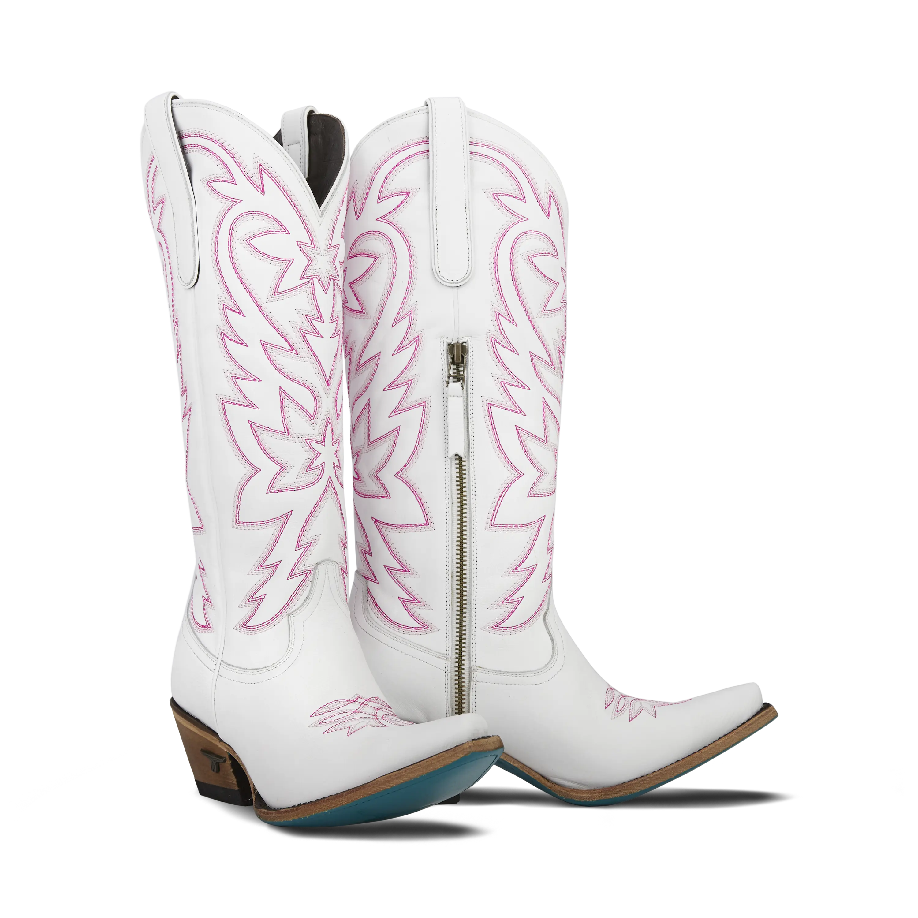 Smokeshow Boot - Matte White and Neon Pink