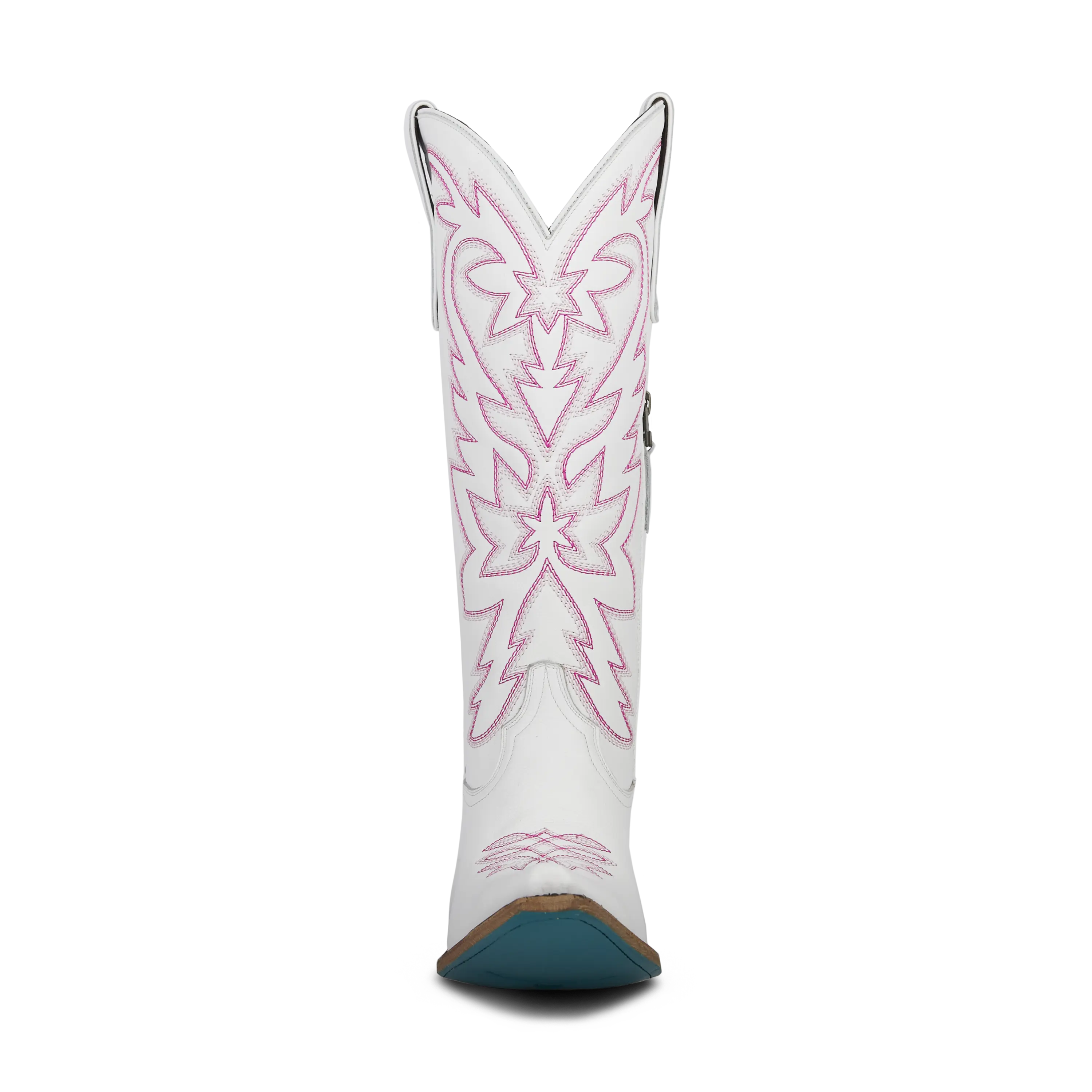 Smokeshow Boot - Matte White and Neon Pink