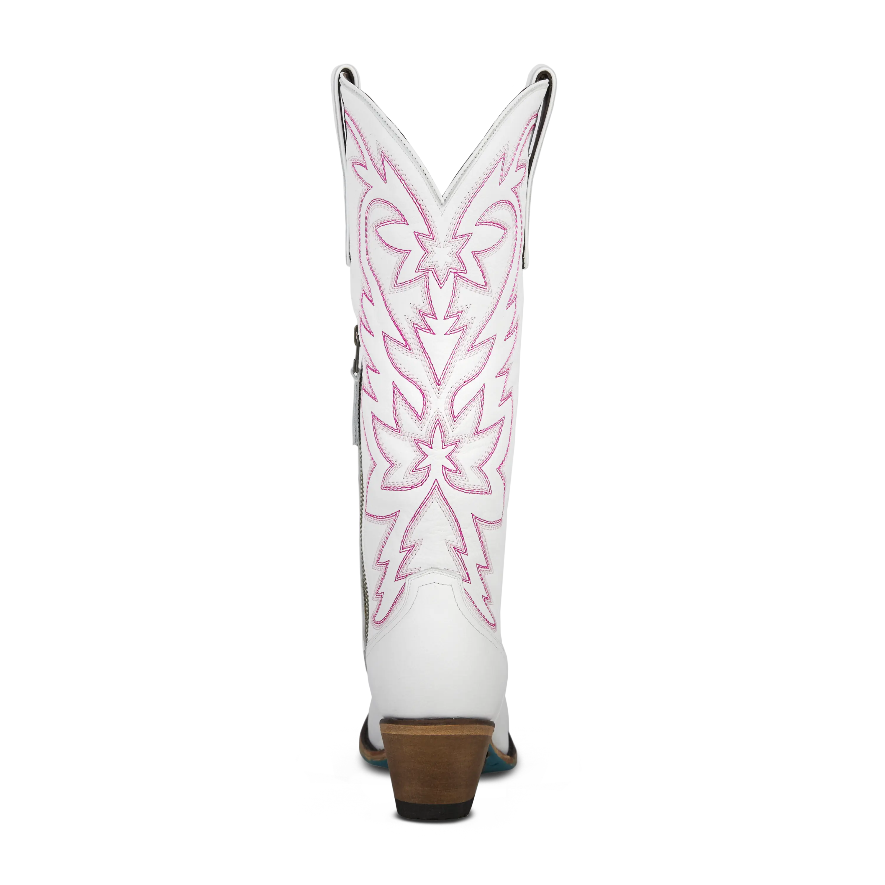 Smokeshow Boot - Matte White and Neon Pink