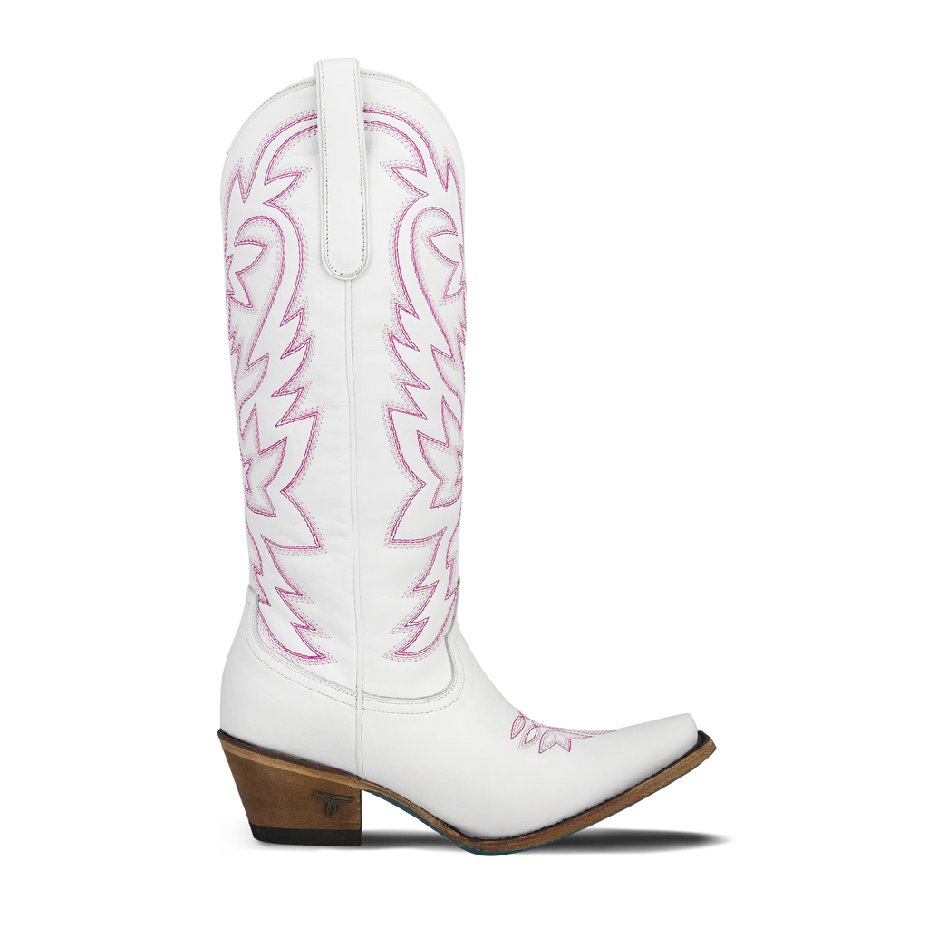 Smokeshow Boot - Matte White and Neon Pink