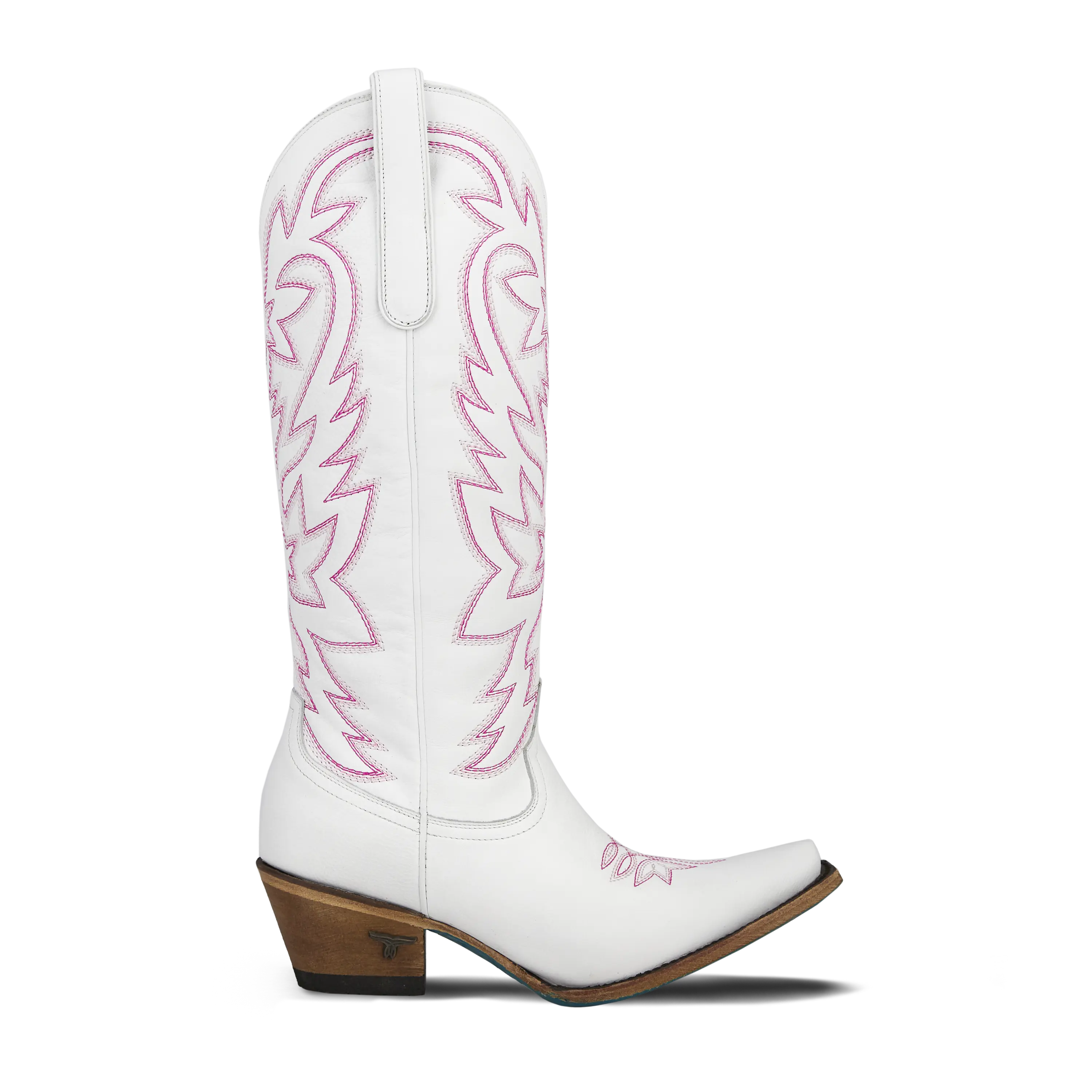 Smokeshow Boot - Matte White and Neon Pink