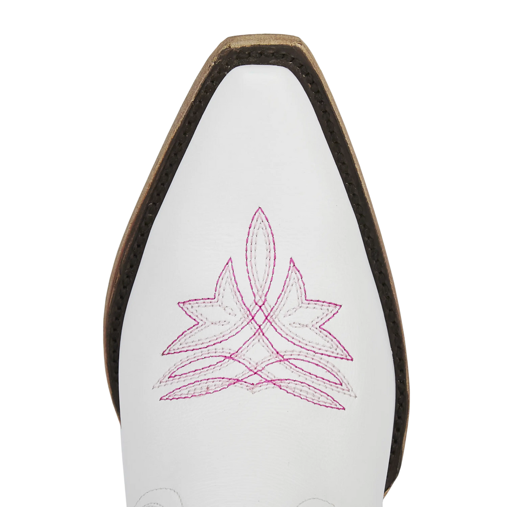 Smokeshow Boot - Matte White and Neon Pink