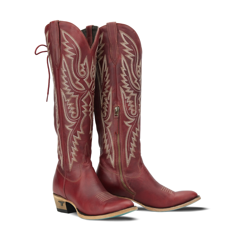 Monica Knee High Corset - Smoldering Ruby