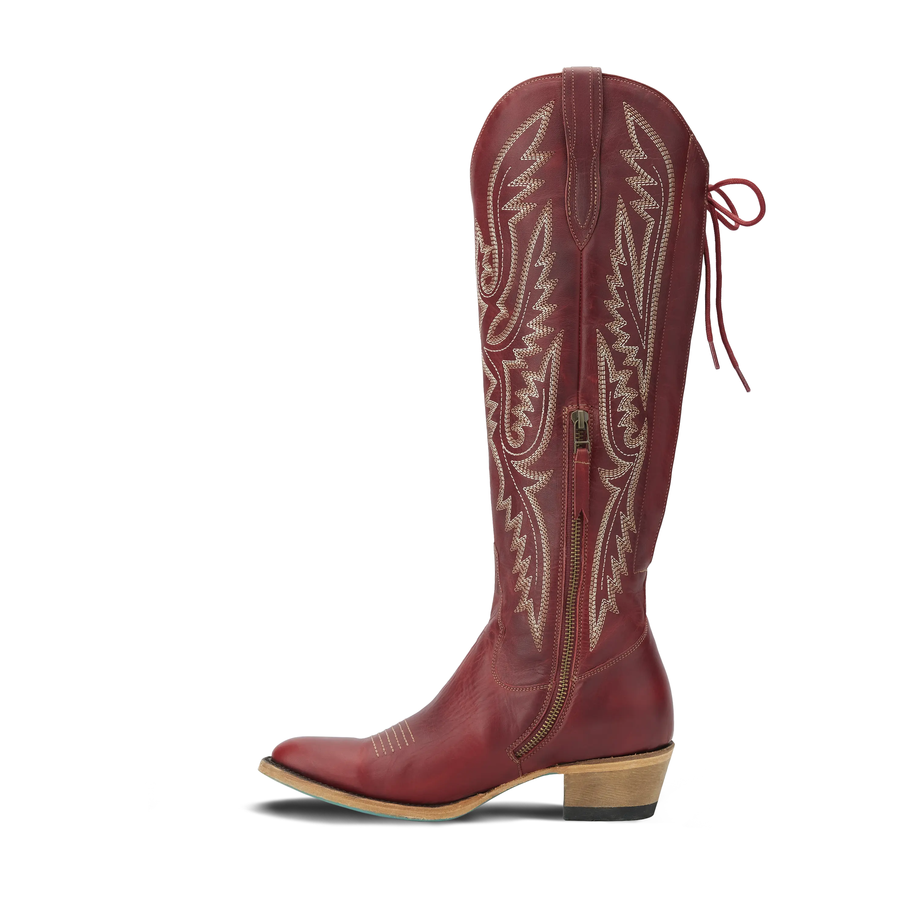 Monica Knee High Corset - Smoldering Ruby