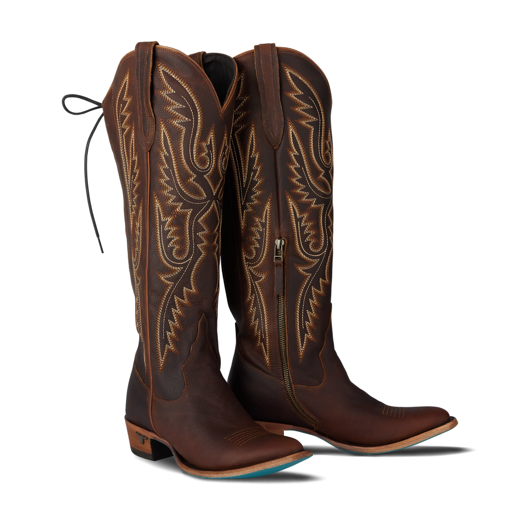 Monica Knee High Corset - Cognac **Final Sale**
