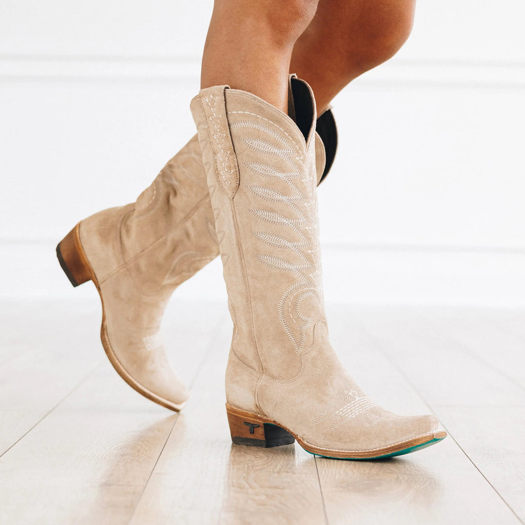 Squash Blossom Boot - Latte Suede